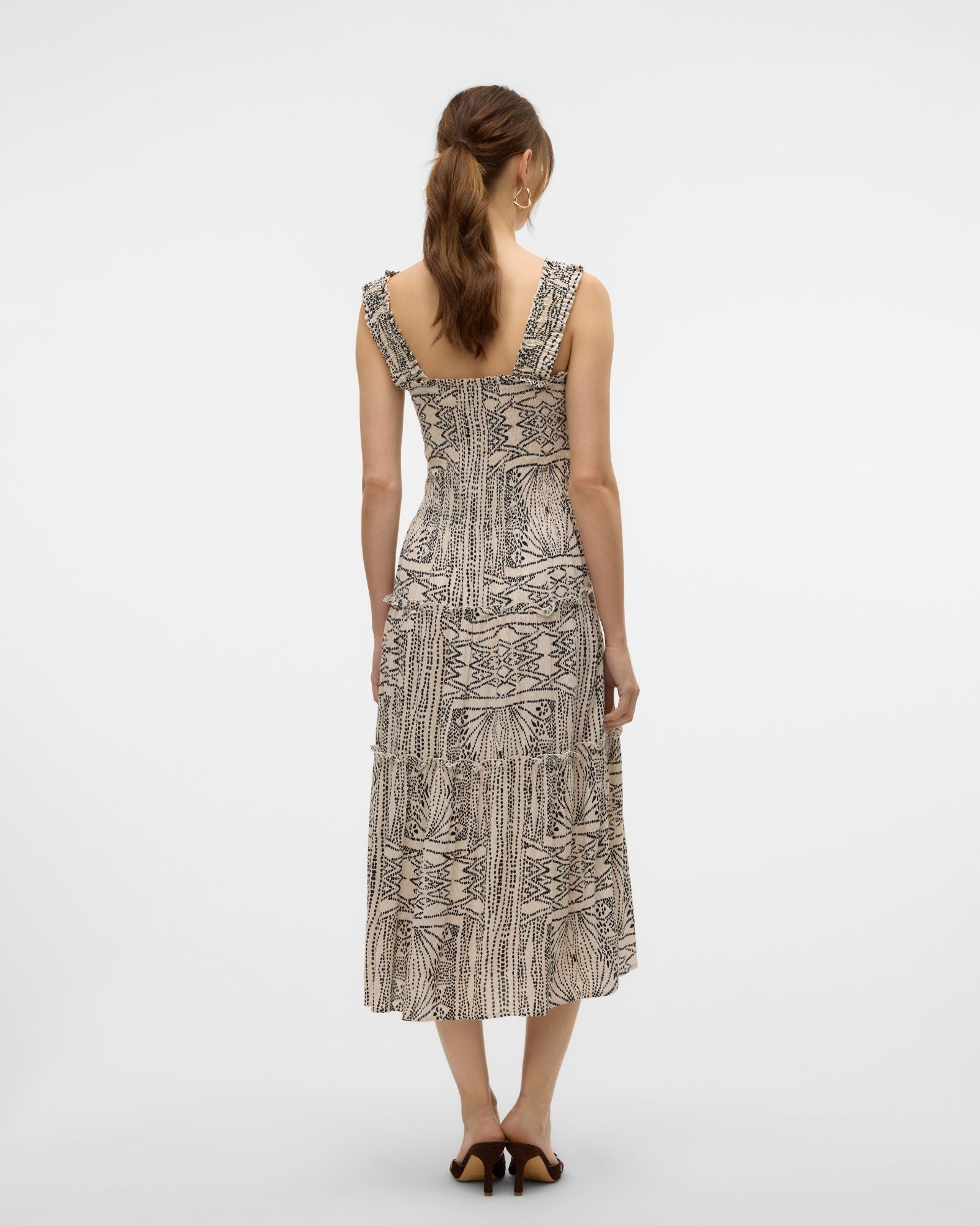 VMMENNY PRINTED MIDI DRESS